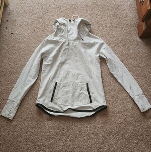 (Athleta) Sentry Cowl Neck Pullover Hoodie, Color White, Size M